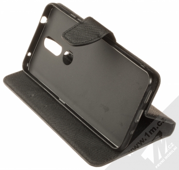 1Mcz Fancy Book flipové pouzdro pro Nokia 2.4 černá (black) stojánek
