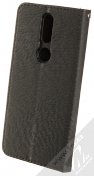 1Mcz Fancy Book flipové pouzdro pro Nokia 2.4 černá (black) zezadu