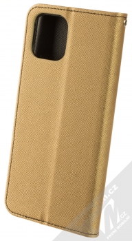 1Mcz Fancy Book flipové pouzdro pro Xiaomi Redmi A1 zlatá černá (gold black) zezadu