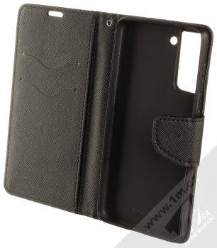 1Mcz Fancy Book flipové pouzdro pro Samsung Galaxy S21 černá (black) otevřené