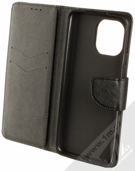 1Mcz Fancy Book flipové pouzdro pro Xiaomi Mi 11 černá (black) otevřené