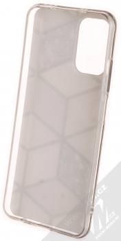 1Mcz Geometric Marble Cover ochranný kryt pro Xiaomi Redmi Note 10, Redmi Note 10S růžově zlatá (rose gold) zepředu