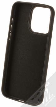 1Mcz Grip Ring ochranný kryt s držákem na prst pro Apple iPhone 15 Pro Max černá (black) zepředu