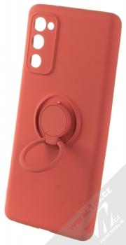 1Mcz Grip Ring Skinny ochranný kryt s držákem na prst pro Samsung Galaxy S20 FE, Galaxy S20 FE 5G cihlově červená (brick red) držák