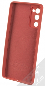 1Mcz Grip Ring Skinny ochranný kryt s držákem na prst pro Samsung Galaxy S20 FE, Galaxy S20 FE 5G cihlově červená (brick red) zepředu