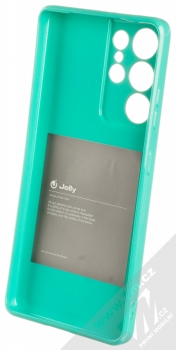 1Mcz Jelly TPU ochranný kryt pro Samsung Galaxy S21 Ultra mátově zelená (mint green) zepředu