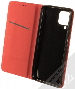 1Mcz Magnet Book Black flipové pouzdro pro Samsung Galaxy A22, Galaxy M22, Galaxy M32 červená (red) otevřené