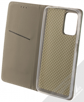 1Mcz Magnetic Book flipové pouzdro pro Xiaomi Redmi 10 tmavě zelená (dark green) otevřené