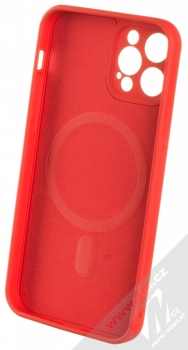 1Mcz MagSilicone TPU ochranný kryt s MagSafe pro Apple iPhone 12, iPhone 12 Pro červená (red) zepředu