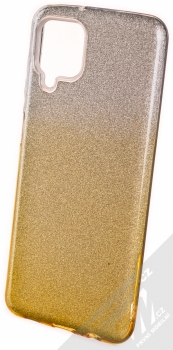 1Mcz Shining Duo TPU třpytivý ochranný kryt pro Samsung Galaxy A12, Galaxy M12 stříbrná zlatá (silver gold)