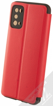 1Mcz Smart View TPU flipové pouzdro pro Samsung Galaxy A02s červená (red) zezadu