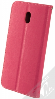 1Mcz Stranding Book flipové pouzdro pro Xiaomi Redmi 8A sytě růžová (hot pink) zezadu