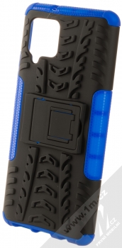 1Mcz Tread Stand odolný ochranný kryt se stojánkem pro Samsung Galaxy A42 5G modrá černá (blue black)