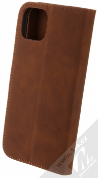 1Mcz Velvet Book flipové pouzdro pro Apple iPhone 15 Plus hnědá (brown) zezadu
