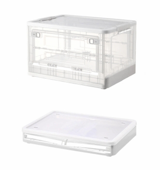 1Mcz OR-232 Úložný box plastový skládací stohovatelný s víkem 27L bílá (white)