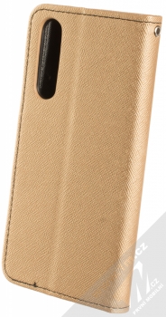 Forcell Fancy Book flipové pouzdro pro Huawei P30 zlatá černá (gold black) zezadu