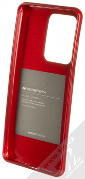 Goospery Jelly Case TPU ochranný silikonový kryt pro Samsung Galaxy S20 Ultra červená (red) zepředu