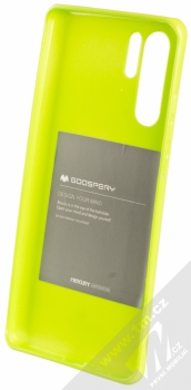 Goospery Jelly Case TPU ochranný silikonový kryt pro Huawei P30 Pro limetkově zelená (lime green) zepředu