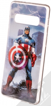 Marvel Kapitán Amerika 003 TPU ochranný silikonový kryt s motivem pro Samsung Galaxy S10 modrá (blue)