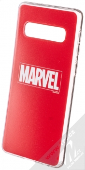 Marvel Logo 002 TPU ochranný silikonový kryt s motivem pro Samsung Galaxy S10 červená (red)