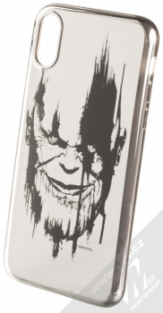 Marvel Thanos 004 TPU pokovený ochranný silikonový kryt s motivem pro Apple iPhone X, iPhone XS stříbrná (silver)