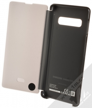 Samsung EF-ZG975CB Clear View Cover originální flipové pouzdro pro Samsung Galaxy S10 Plus černá (black) otevřené