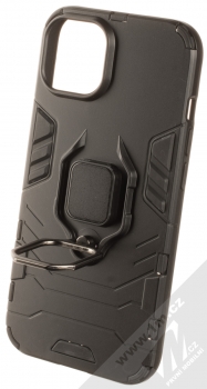 1Mcz Armor Ring odolný ochranný kryt s držákem na prst pro Apple iPhone 14 černá (black) držák