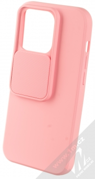 1Mcz CamShield Soft ochranný kryt pro Apple iPhone 14 Pro světle růžová (light pink) otevřené