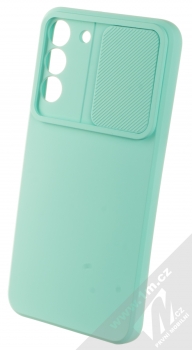 1Mcz CamShield Soft ochranný kryt pro Samsung Galaxy S22 Plus 5G mátově zelená (mint green) otevřené