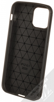 1Mcz Carbon TPU ochranný kryt pro Apple iPhone 12 Pro černá (black) zepředu