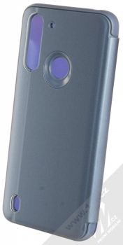 1Mcz Clear View flipové pouzdro pro Moto G8 Power Lite modrá (blue) zezadu