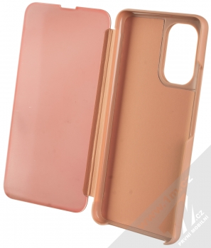 1Mcz Clear View flipové pouzdro pro Xiaomi Poco F3 růžová (pink) otevřené