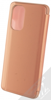 1Mcz Clear View flipové pouzdro pro Xiaomi Poco F3 růžová (pink) zezadu