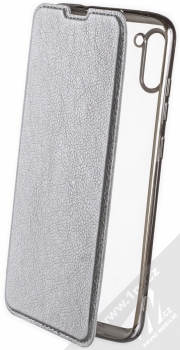 1Mcz Electro Book flipové pouzdro pro Samsung Galaxy M11 stříbrná (silver)