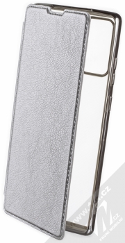 1Mcz Electro Book flipové pouzdro pro Samsung Galaxy Note 20 stříbrná (silver)