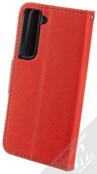 1Mcz Fancy Book flipové pouzdro pro Samsung Galaxy S22 5G červená modrá (red blue) zezadu