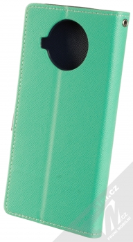 1Mcz Fancy Book flipové pouzdro pro Xiaomi Mi 10T Lite mátově zelená modrá (mint blue) zezadu