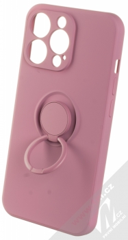 1Mcz Grip Ring Skinny ochranný kryt s držákem na prst pro Apple iPhone 13 Pro purpurová (purple) držák