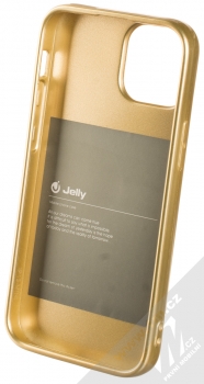 1Mcz Jelly TPU ochranný kryt pro Apple iPhone 13 mini zlatá (gold) zepředu