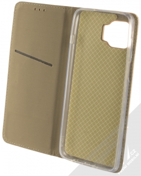 1Mcz Magnet Book flipové pouzdro pro Moto G 5G Plus zlatá (gold) otevřené