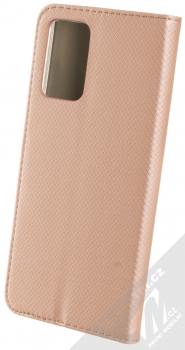 1Mcz Magnet Book flipové pouzdro pro Samsung Galaxy A72, Galaxy A72 5G růžově zlatá (rose gold) zezadu