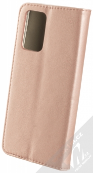 1Mcz Magnetic Book flipové pouzdro pro Samsung Galaxy A52, Galaxy A52 5G růžově zlatá (rose gold) zezadu