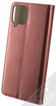 1Mcz Magnetic Book flipové pouzdro pro Samsung Galaxy M53 5G tmavě červená (dark red) zezadu