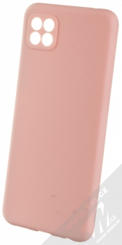 1Mcz Matt Skinny TPU ochranný silikonový kryt pro Samsung Galaxy A22 5G světle růžová (powder pink)