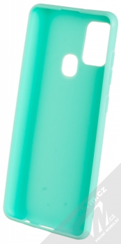 1Mcz Matt TPU ochranný silikonový kryt pro Samsung Galaxy A21s mátově zelená (mint green) zepředu