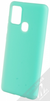 1Mcz Matt TPU ochranný silikonový kryt pro Samsung Galaxy A21s mátově zelená (mint green)