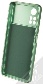 1Mcz Metallic TPU ochranný kryt pro Xiaomi Poco X4 Pro 5G zelená (green) zepředu