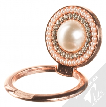 1Mcz Ring Perla držák na prst růžově zlatá (rose gold) držák