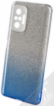 1Mcz Shining Duo Skinny TPU třpytivý ochranný kryt pro Xiaomi Redmi Note 10 Pro, Redmi Note 10 Pro Max stříbrná modrá (silver blue)