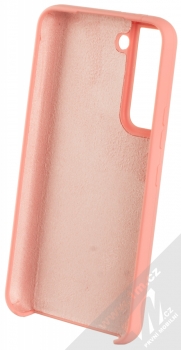 1Mcz Silicone ochranný kryt pro Samsung Galaxy S22 5G lososově růžová (salmon pink) zepředu